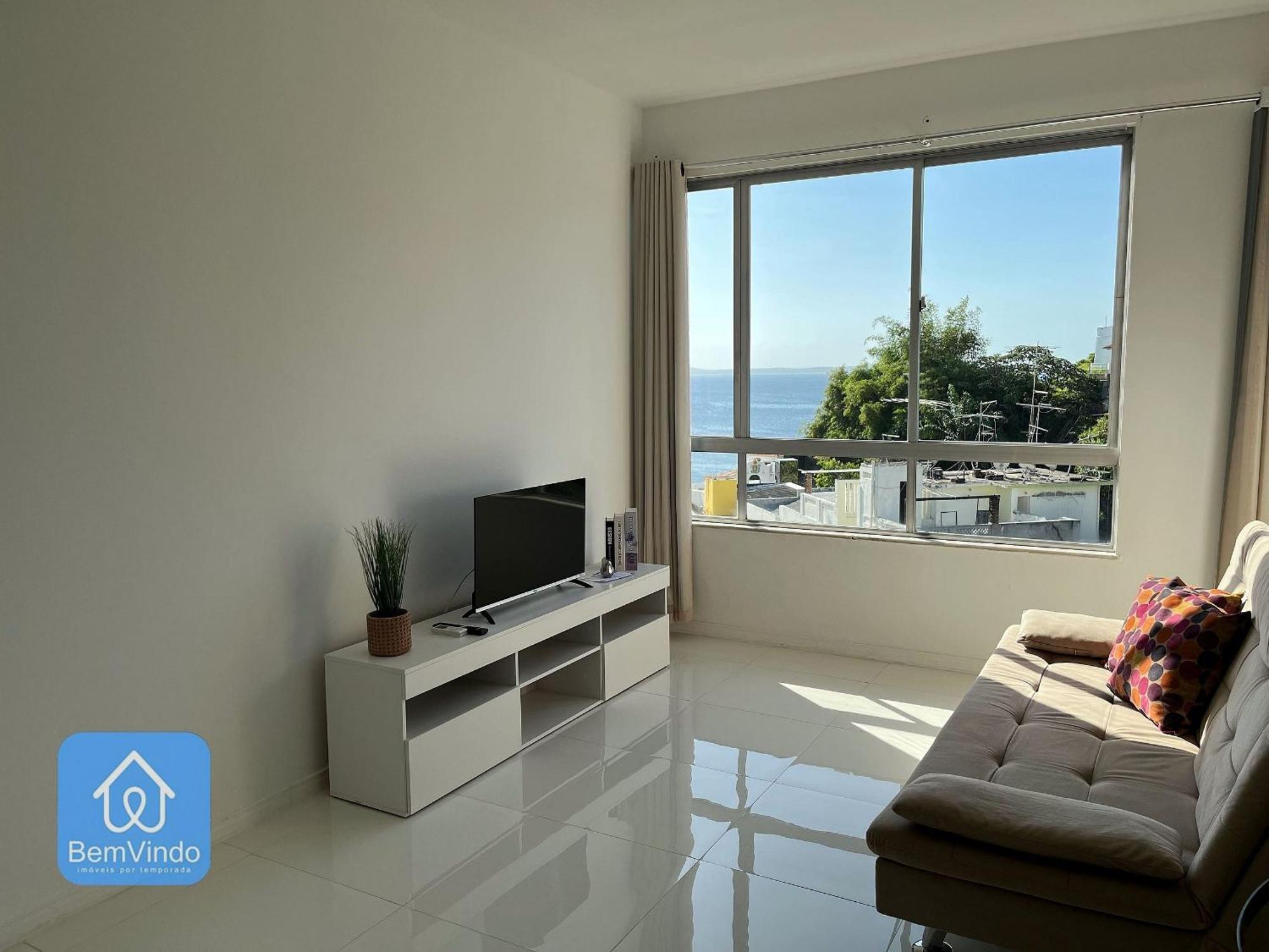 Amplo E Acolhedor Vista Mar Na Barra Apartamento